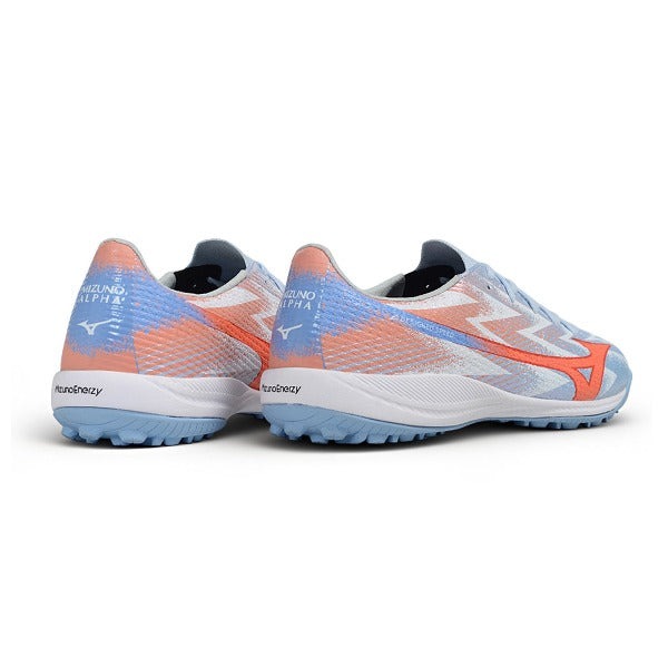 Chuteira Mizuno Alpha III Elite White And Blue TF — Imagem 3