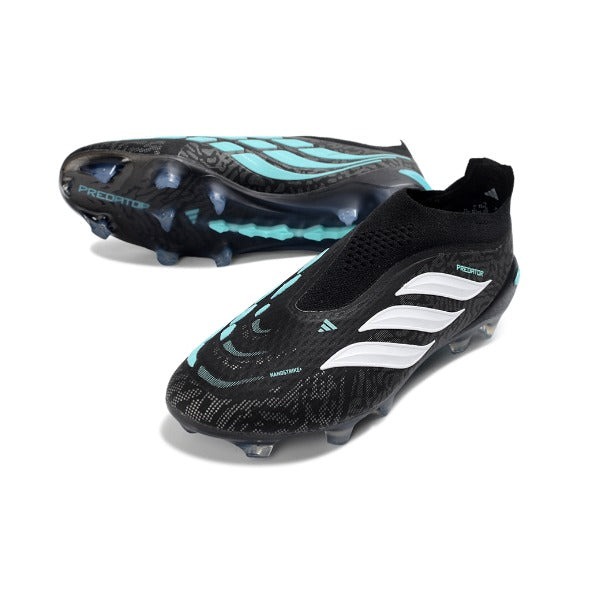 Adidas Predator 26 Elite Laceless Black And Light Blue FG — Bild 6