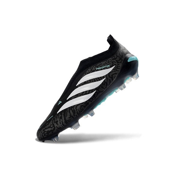 Adidas Predator 26 Elite Laceless Black And Light Blue FG — Bild 4