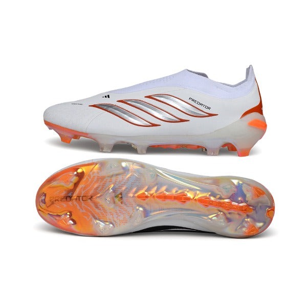 Adidas Predator 26 Elite Laceless White Black And Orange FG — Image 6