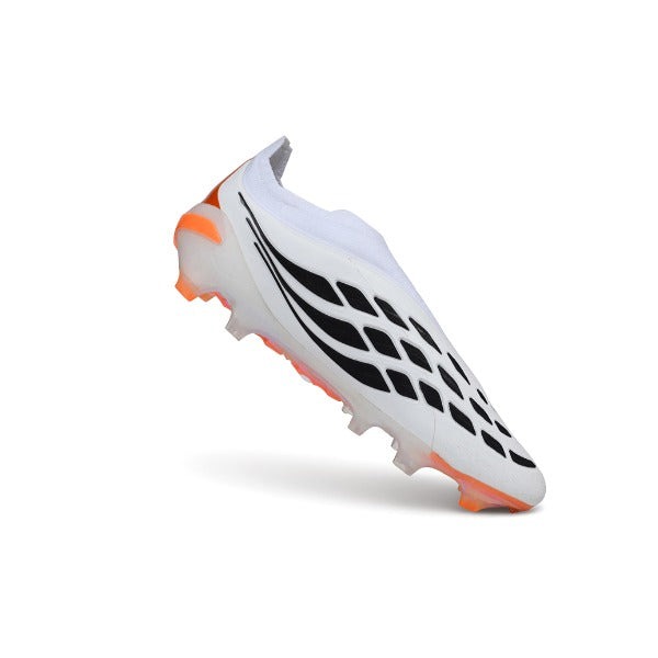 Adidas Predator 26 Elite Laceless White Black And Orange FG — Image 5