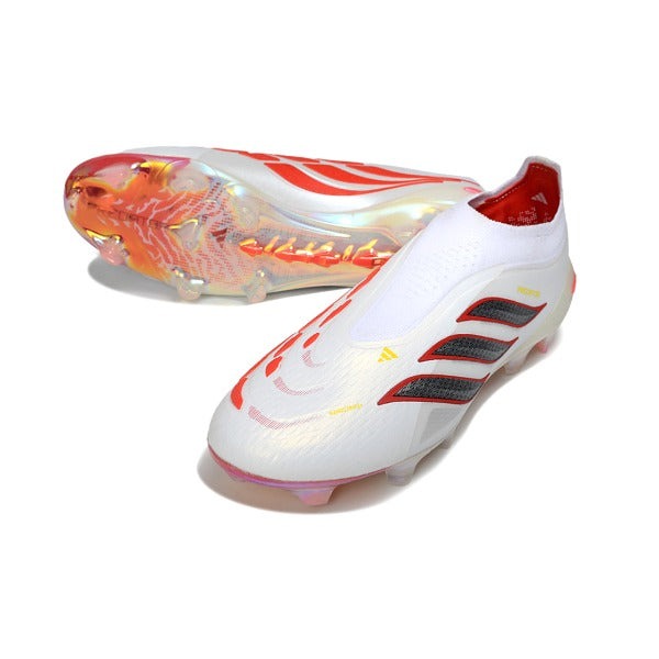 Adidas Predator 26 Elite Laceless White And Red FG — Bild 2