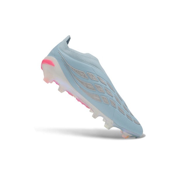 Adidas Predator 26 Elite Laceless Light Blue — Light Blue, Grey Stripes FG — Imagen 5
