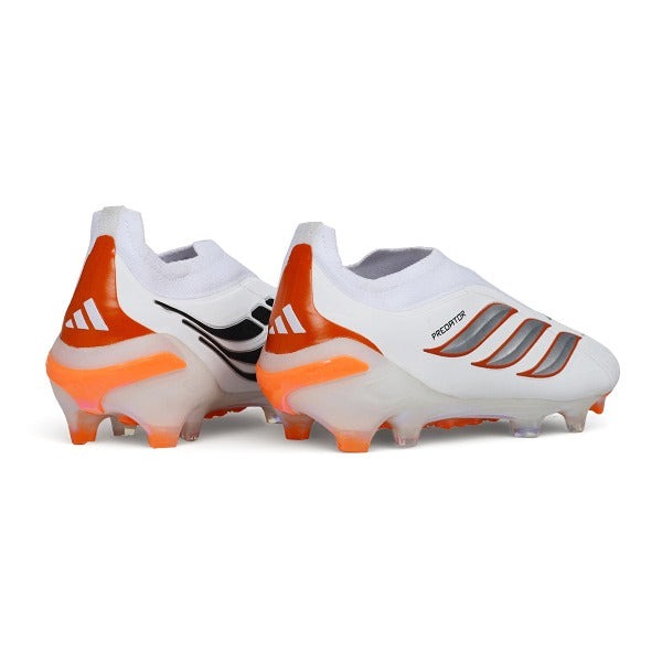 Adidas Predator 26 Elite Laceless White Black And Orange FG — Image 3
