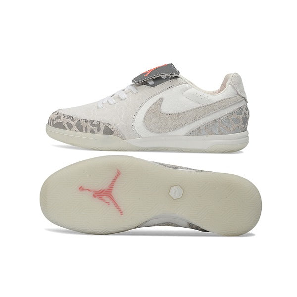 Chuteira Nike Tiempo Streetgato Gray Jordan Pack IC — Imagem 6
