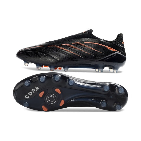 Chuteira Adidas Copa Pure 4 Laceless Elite Black and Orange FG — Imagem 6